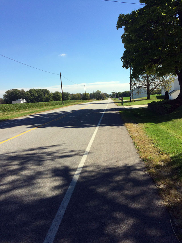 long road with gentle slope